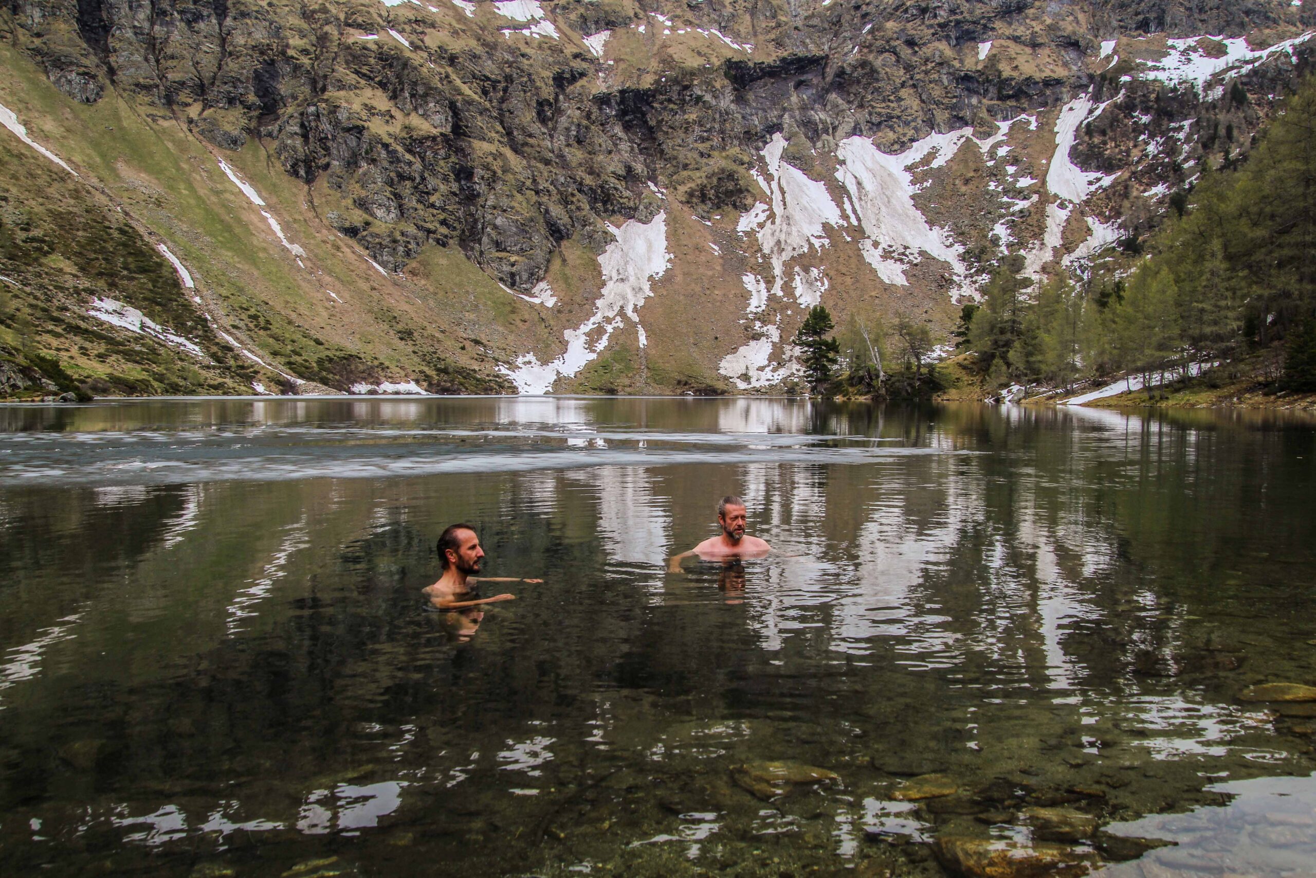 Eisbad im Landschitzsee © Christoph Werntgen