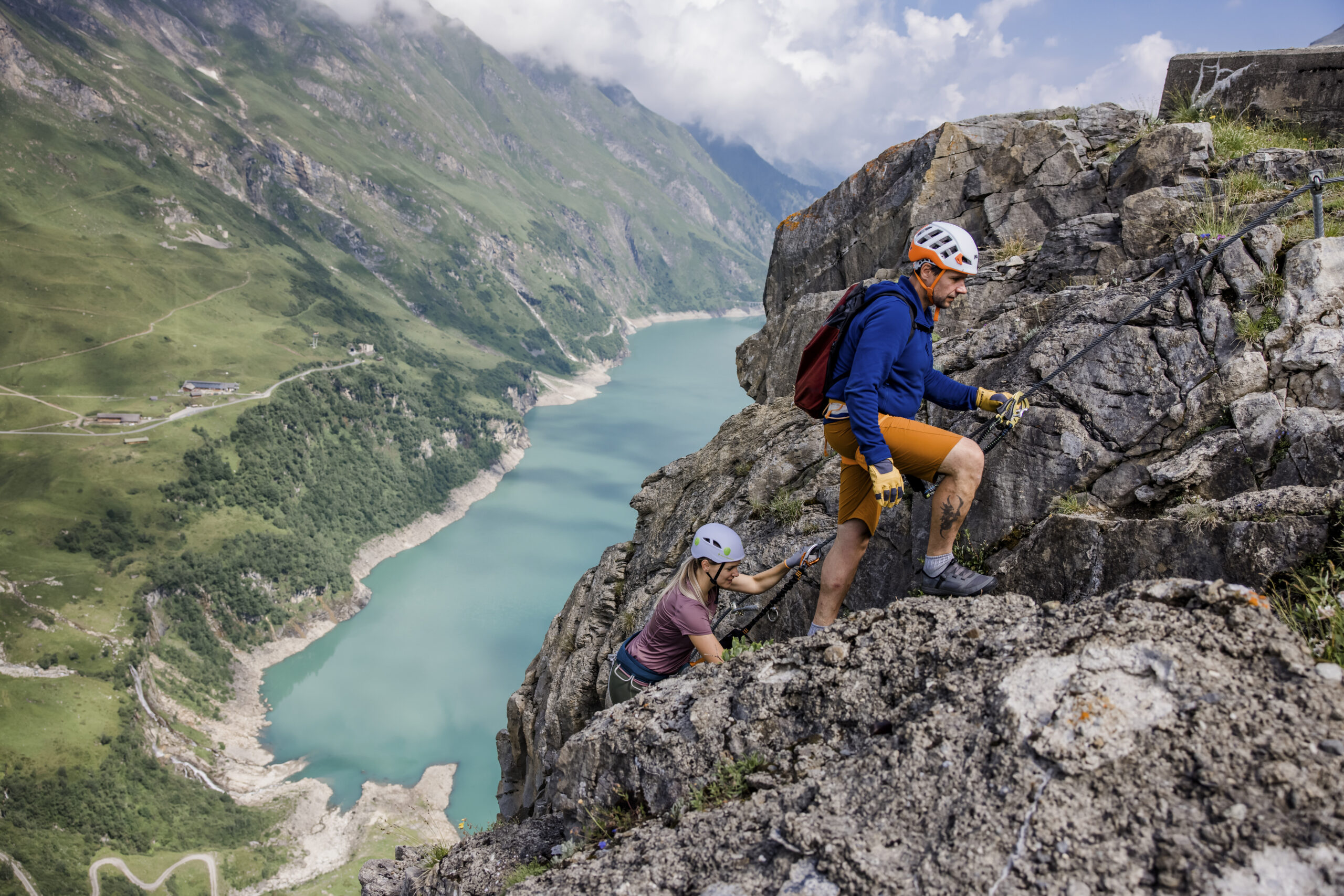 Die Klettersteigarena über dem Hochgebirgsstausee. © Zell am See Kaprun. 