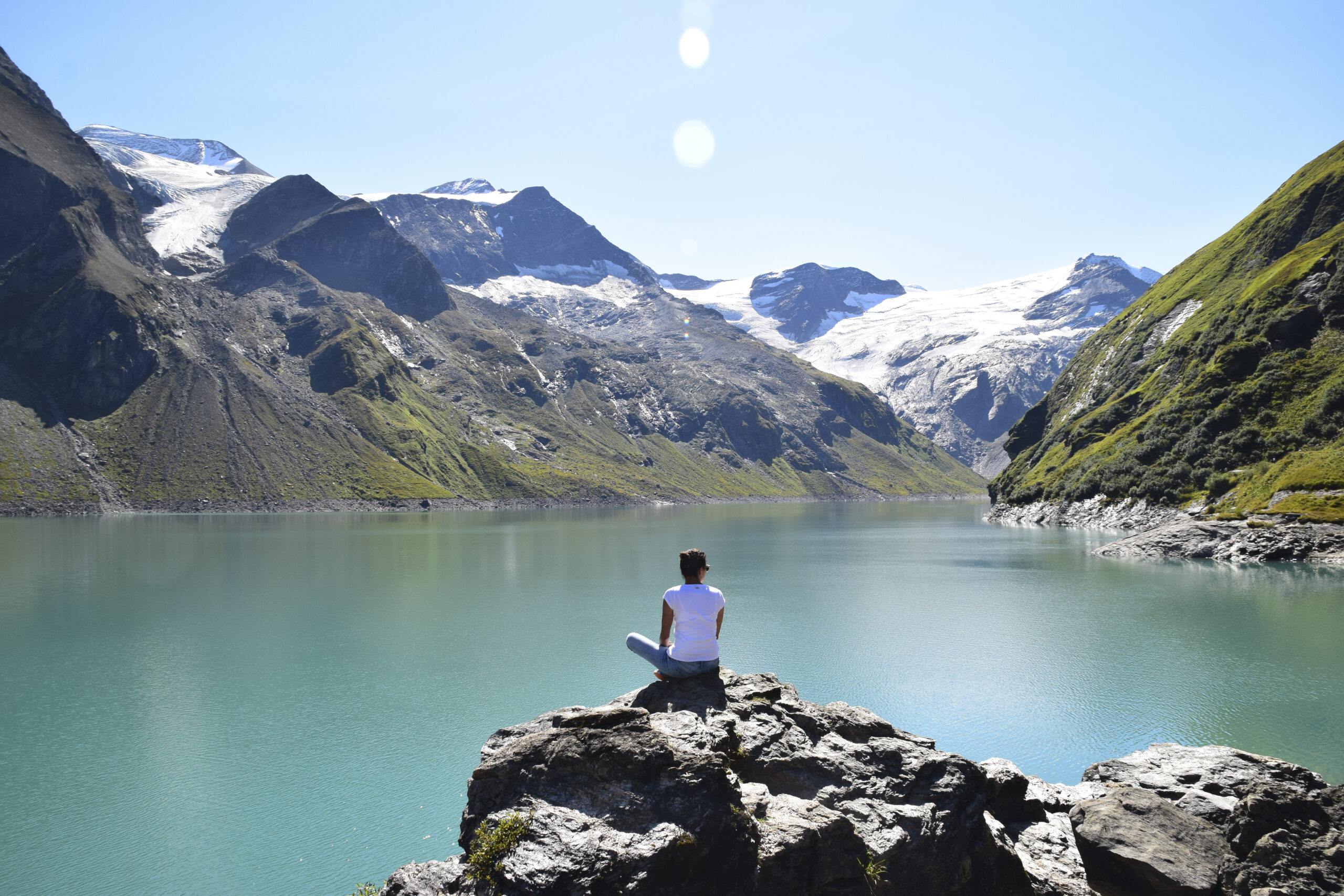 Blick auf den Stausee Mooserboden in Kaprun, ©VERBUND Tourismus GmbH